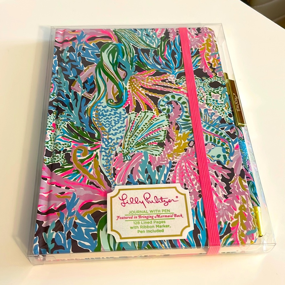 NWT Lilly Pulitzer Journal with pen - Bringing Mermaid Back